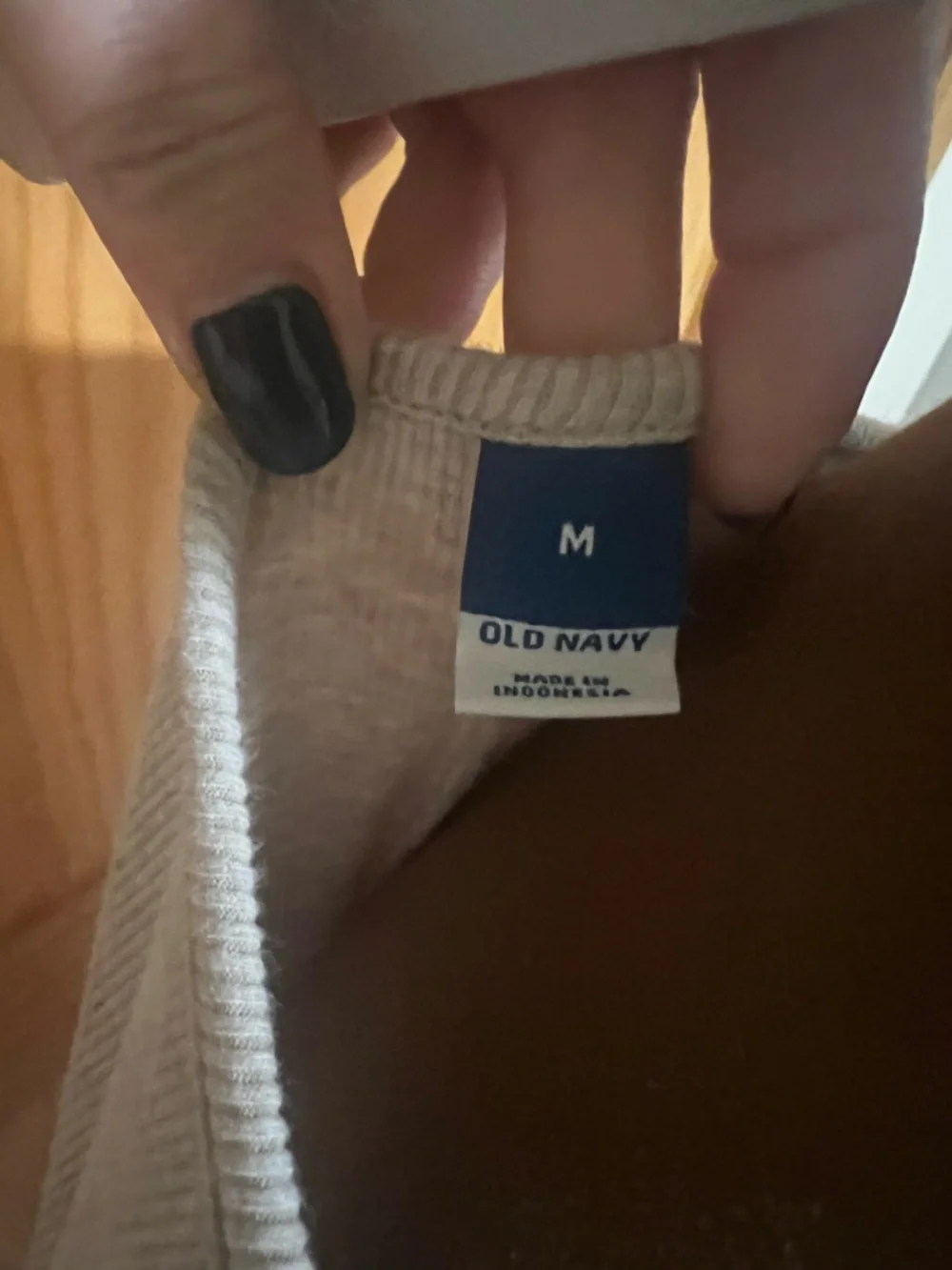Old Navy Ribbed Oatmeal Square Neck Long Sleeve Maxi Dress - Picture 5 of 5